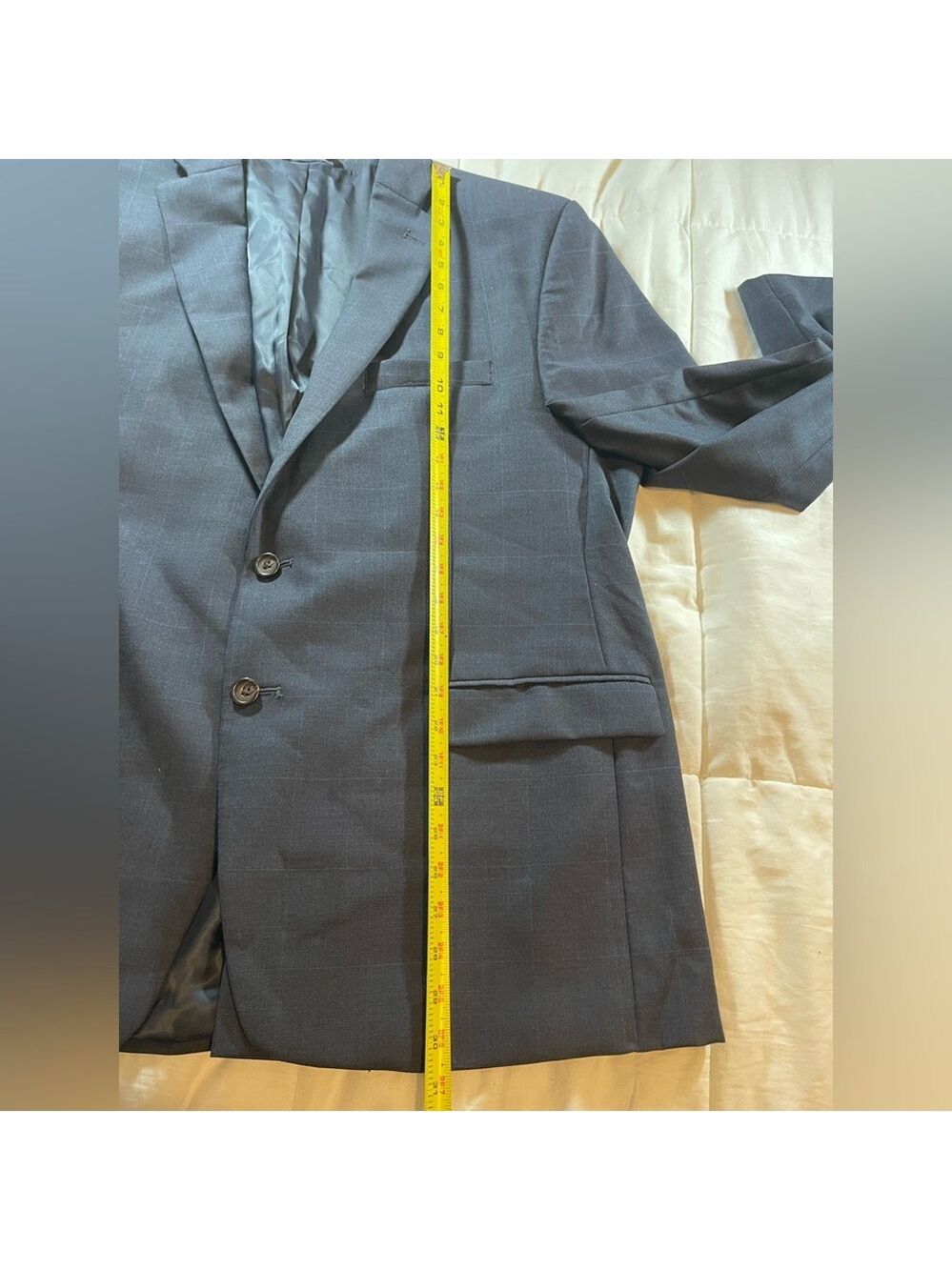 Lauren Ralph Lauren Mens 100% Wool Suit Jacket Blazer Size 48R Two Button Black - Picture 9 of 15